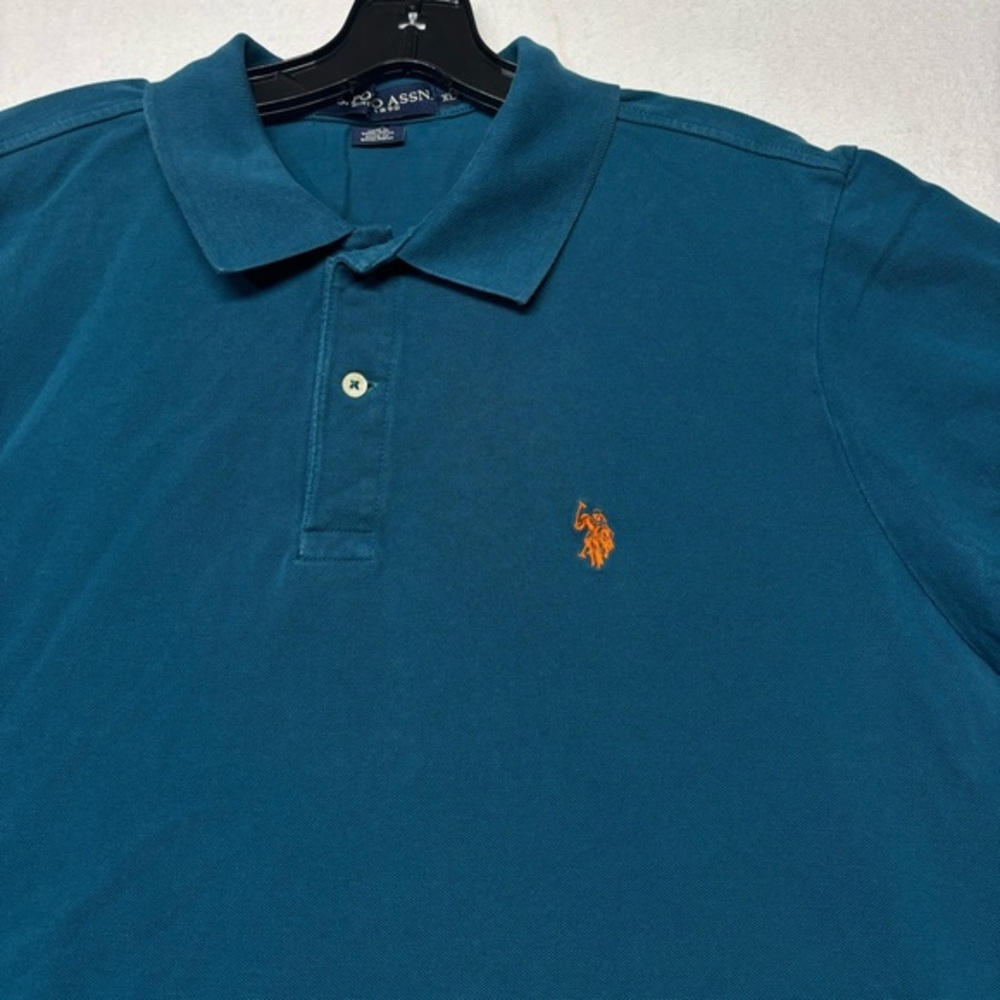 U.S. Polo Assn. Performance Pique Polo Shirt Men's XL Blue - Picture 4 of 9